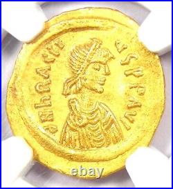 Heraclius Gold AV Tremissis Gold Byzantine Coin 610-641 AD Certified NGC AU