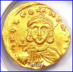 Leo III and Constantine V AV Tremissis Gold Coin 720 AD Certified NGC MS UNC