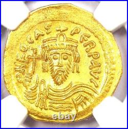 Phocas AV Solidus Gold Byzantine Coin 602-610 AD Certified NGC Choice AU