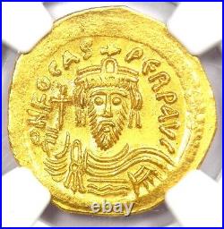 Phocas AV Solidus Gold Byzantine Coin 602-610 AD Certified NGC Choice AU