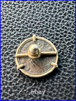 Real solid 14k GOLD, Ancient Roman Encased Coin, Pendant Yellow Gold