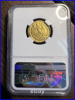 Valens AV Solidus Gold Roman Coin 364-378 AD Certified NGC Choice VF Graffiti